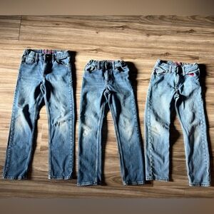 3 pair boys wrangler jeans size 10 slim